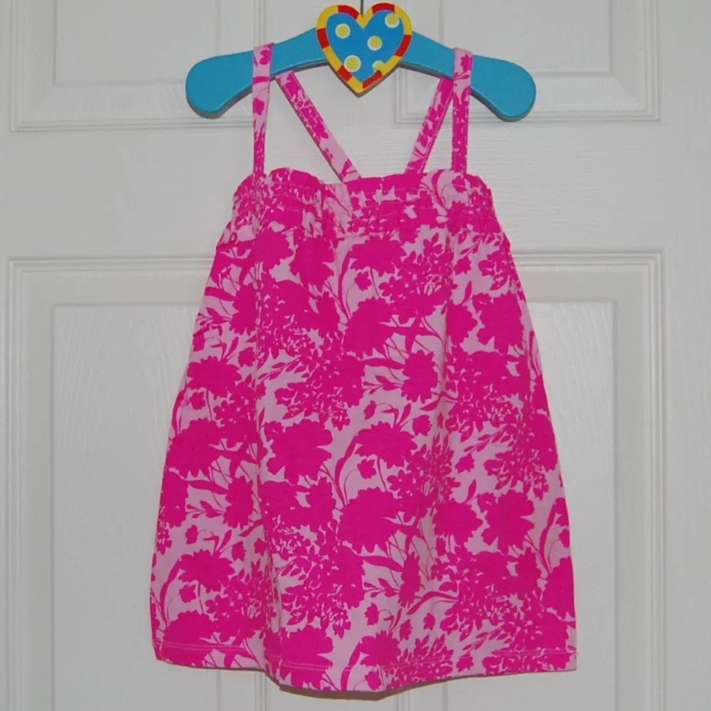 GAP Girls Size M (8), Pink Flowers Summer Top with Straps